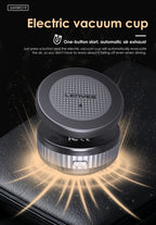 LENYES MHW019 Soporte Coche Carga Inalámbrica 15W Ventosa Eléctrica 360° Negro