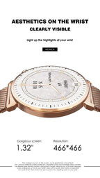 LENYES MONICA Smartwatch Ultra-Thin 8mm AMOLED 1.32" IP68 180mAh Oro Rosa