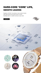 LENYES MONICA Smartwatch Ultra-Thin 8mm AMOLED 1.32" IP68 180mAh Oro Rosa