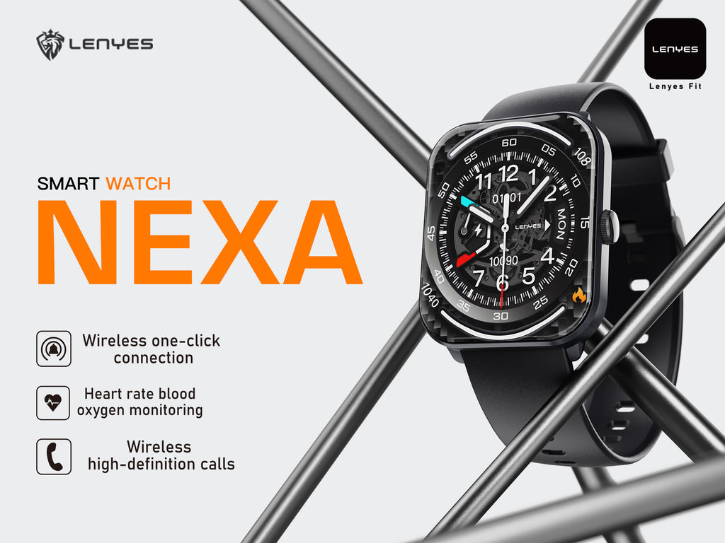 LENYES NEXA Smartwatch Monitor Salud Presión Estrés 7-10 Días IP67 Negro