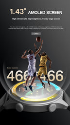 LENYES ORBIS Smartwatch Circular Monitor Salud SpO2 Presión 5-8 Días IP67 Negro