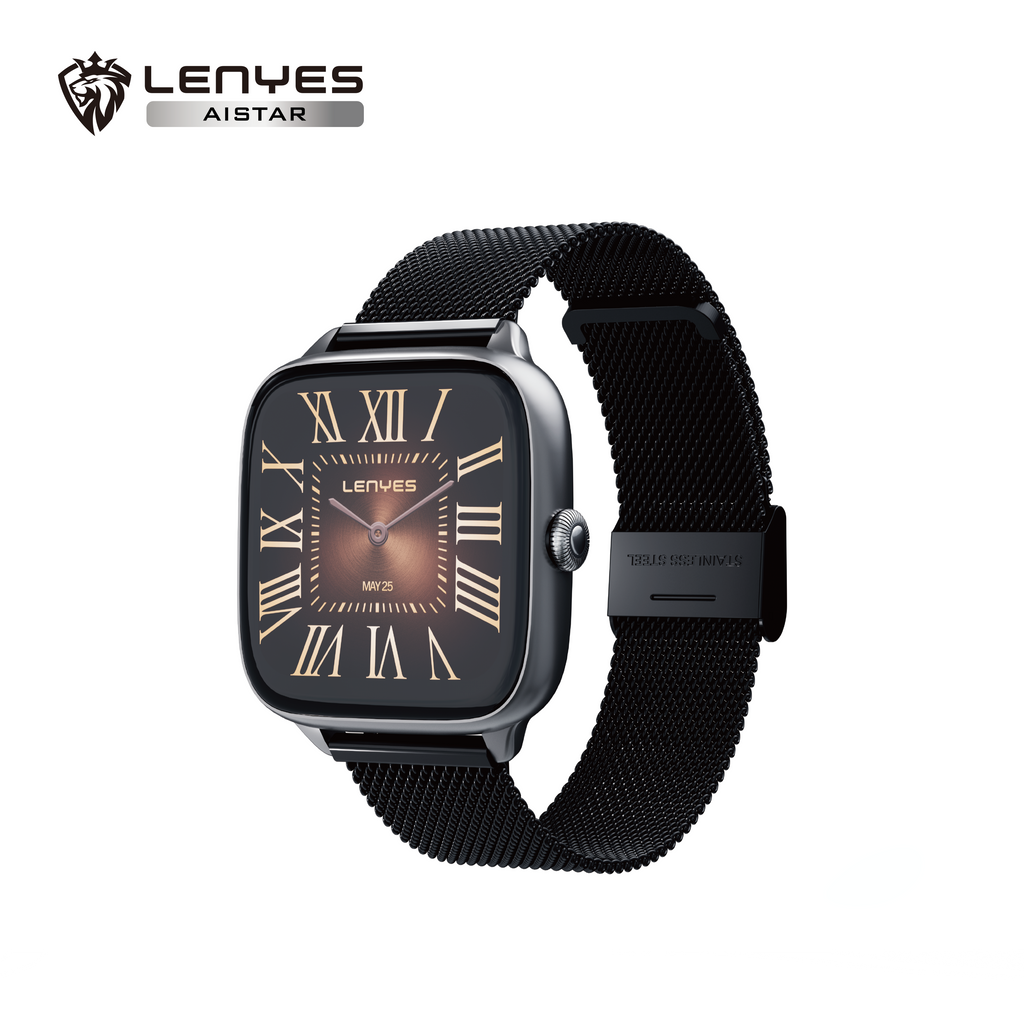 LENYES AISTAR Smartwatch AI Asistente Voz Monitor Salud SpO2 7-10 Días IP67 Negro