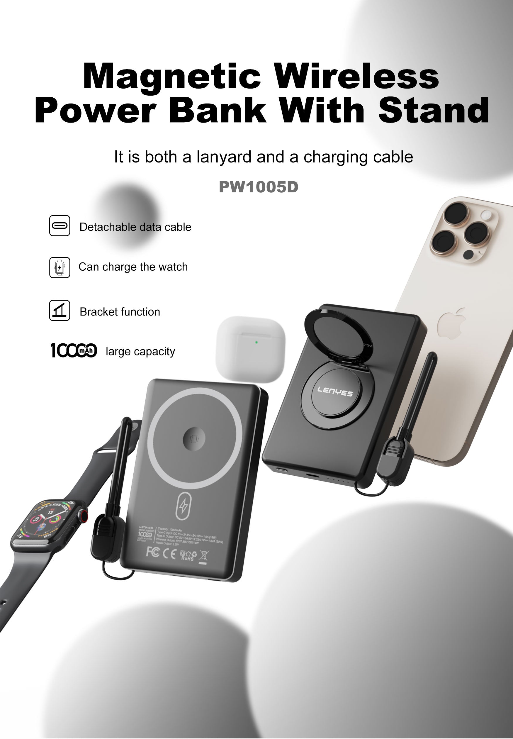 Powerbank 10.000mAH magnetico PW1005D