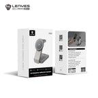 LENYES PW313 Cargador Inalámbrico 3en1 15W Plegable 0-65° Luz 9 Protecciones Gris