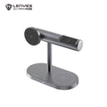 LENYES PW319 Cargador Inalámbrico 3en1 15W Qi2 Ángulo 30° Luz Nocturna Negro
