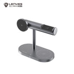 LENYES PW319 Cargador Inalámbrico 3en1 15W Qi2 Ángulo 30° Luz Nocturna Negro