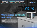 LENYES PW331 Cargador Inalámbrico 3en1 15W Pantalla Táctil Altavoz Ruido Blanco Plata