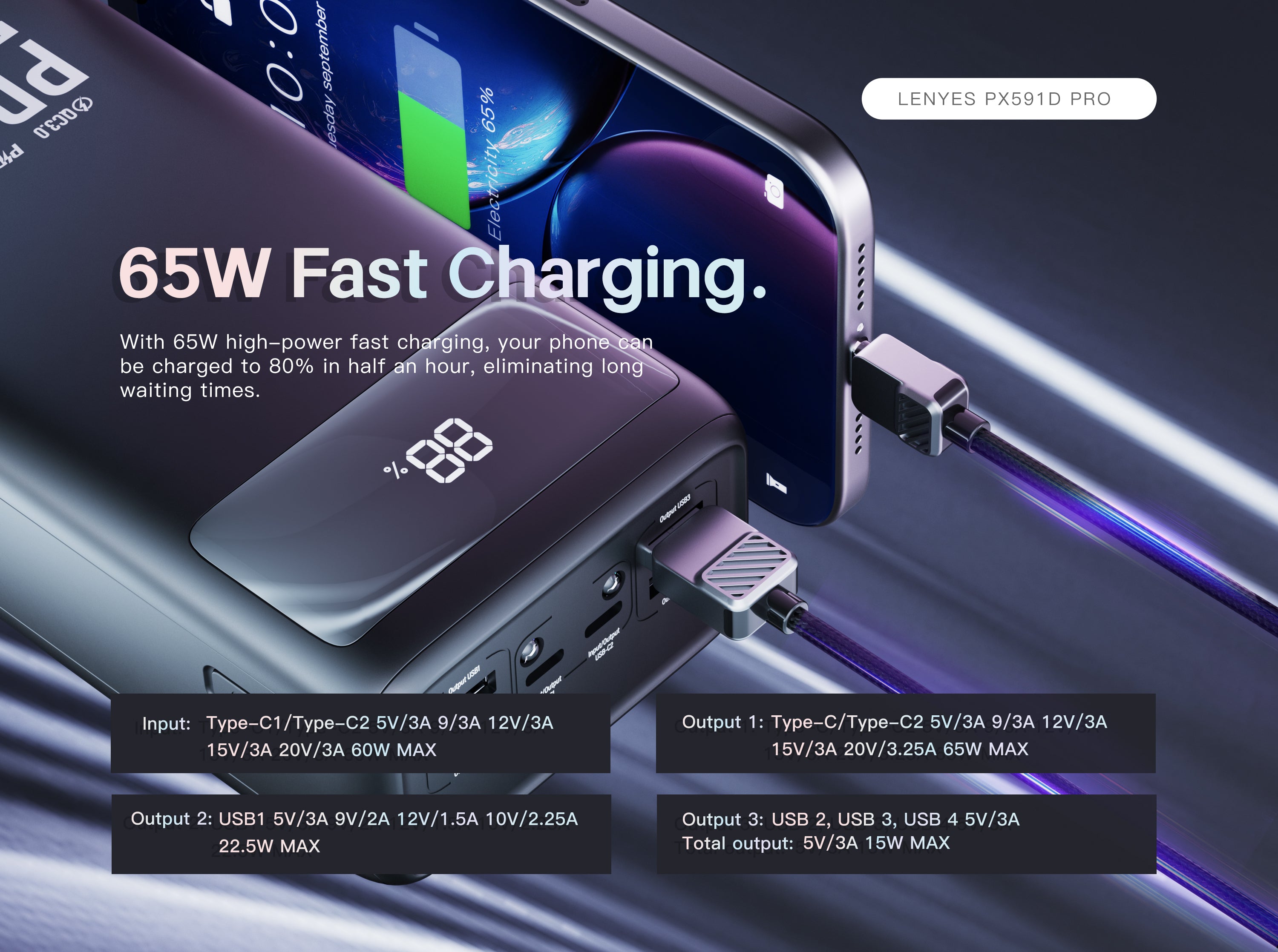 Powerbank 50.000 mAH PX591D