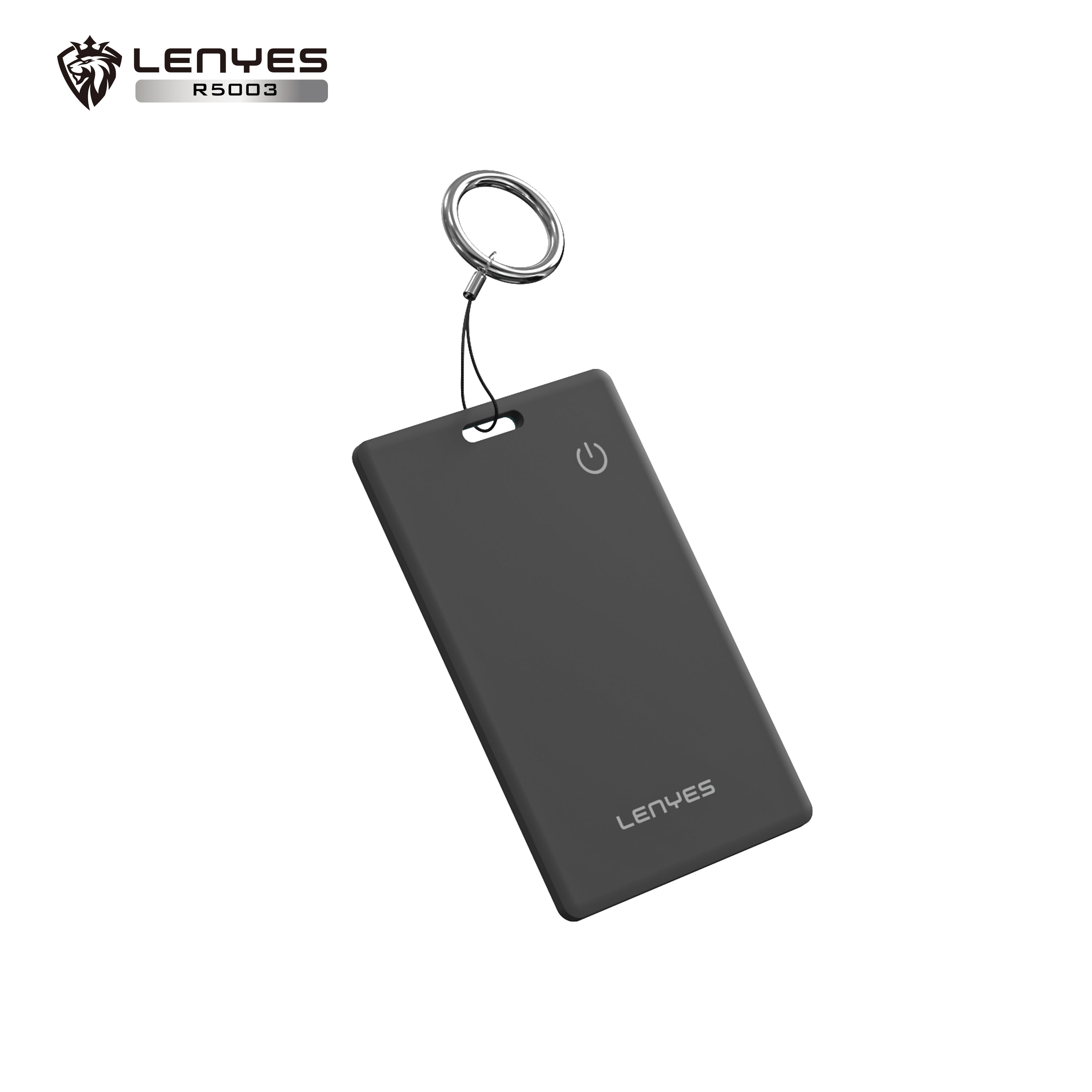 LENYES R5003 Localizador Apple Find My Tarjeta Carga Inalámbrica NFC Negro