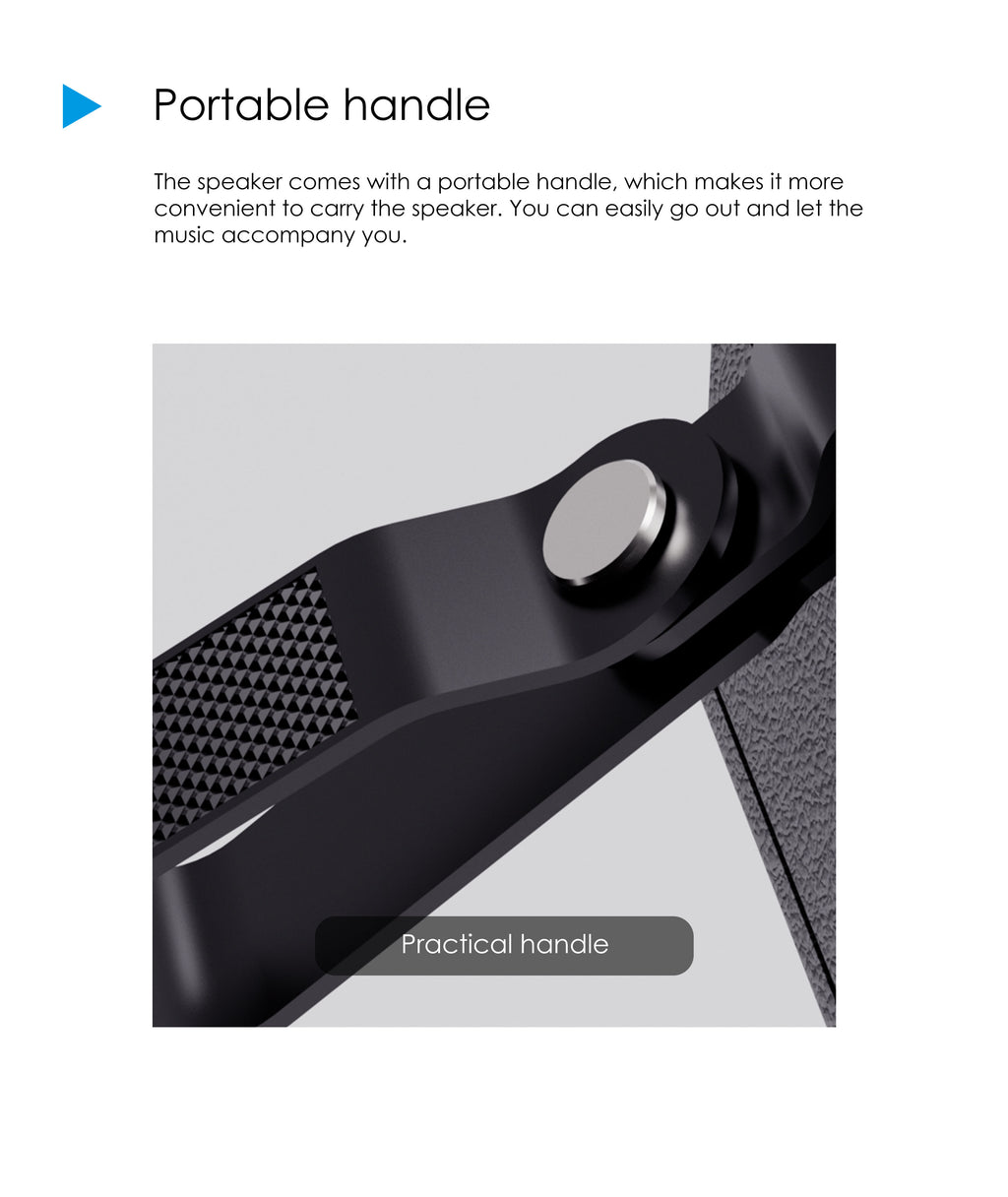 LENYES S875 Altavoz Bluetooth Inalámbrico Potente IPX6 TWS Negro