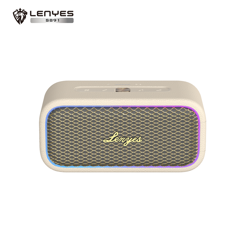 LENYES S891 Altavoz Bluetooth Potencia Extrema IPX6 TWS 15 Horas Blanco