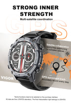 LENYES VIGOR Smartwatch Táctico Reforzado Monitor Salud SpO2 Presión IP67 Negro