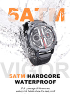 LENYES VIGOR Smartwatch Táctico Reforzado Monitor Salud SpO2 Presión IP67 Negro