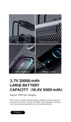 LENYES TITAN 2 Altavoz Karaoke Profesional 200W IPX6 TWS + 2 Micrófonos + Luces RGB