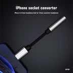 LENYES AX105 Adaptador Lightning a Jack 3.5mm iPhone Hi-Fi Trenzado