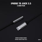 LENYES AX105 Adaptador Lightning a Jack 3.5mm iPhone Hi-Fi Trenzado