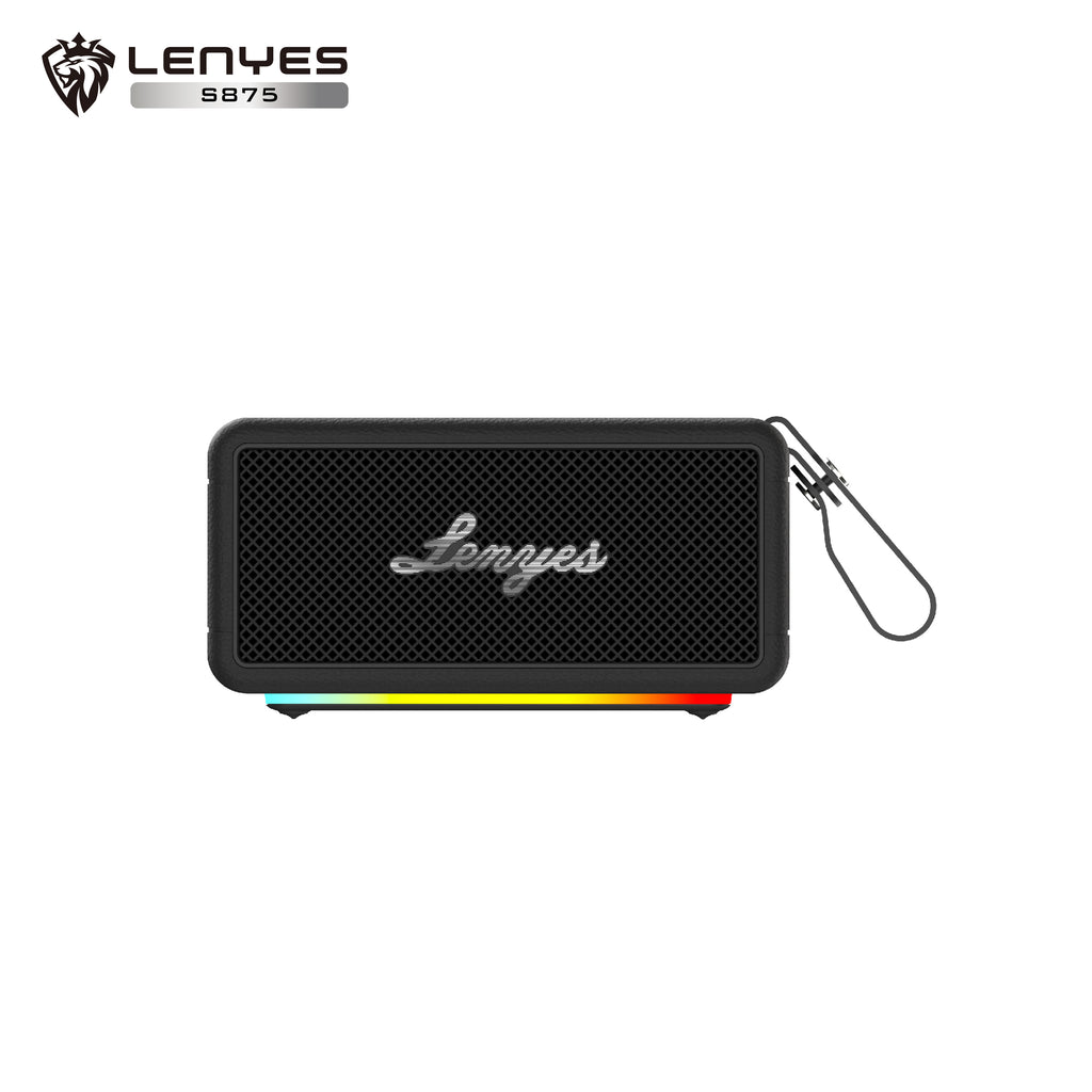 LENYES S875 Altavoz Bluetooth Inalámbrico Potente IPX6 TWS Negro