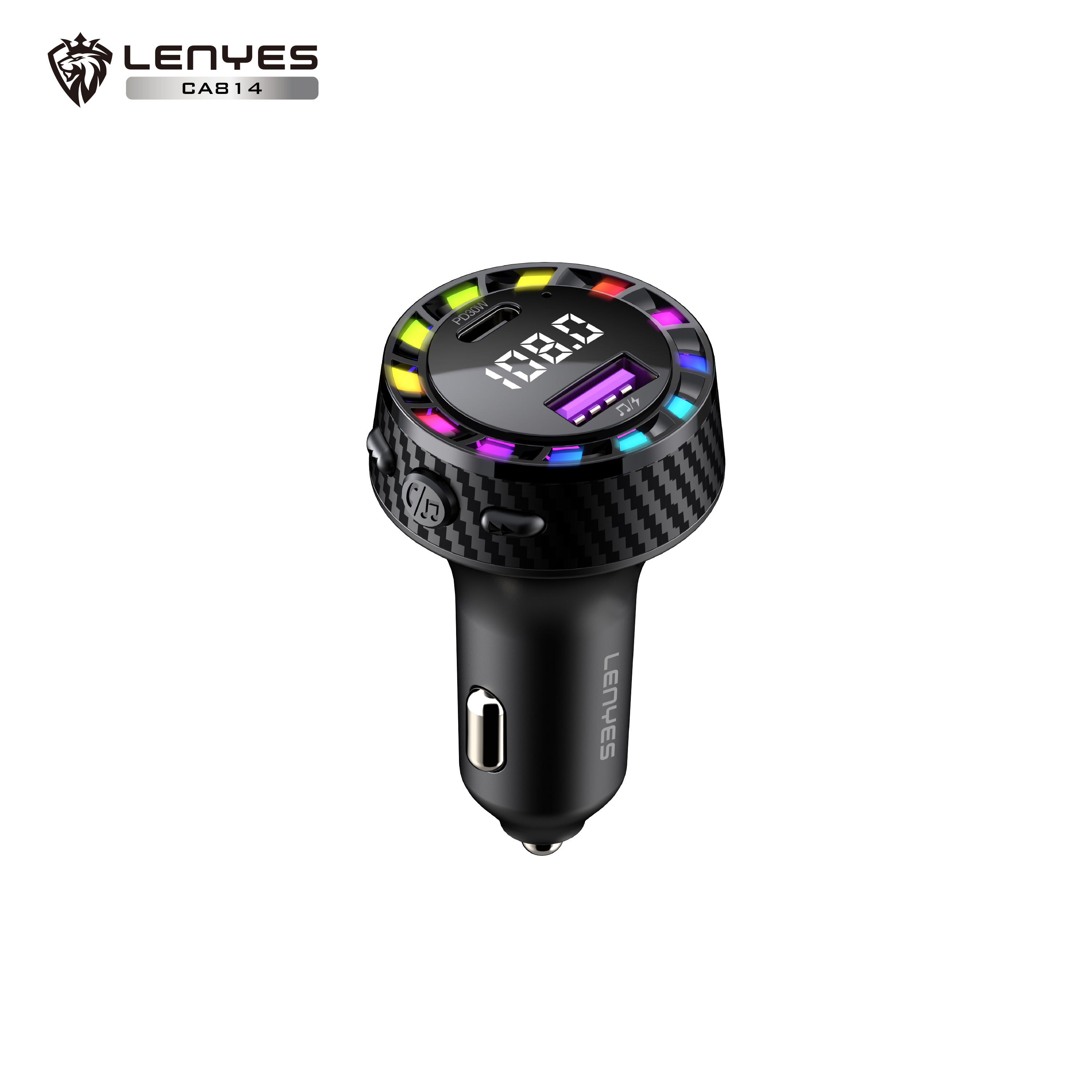 CA814 Transmisor de coche bluetooth -negro Lenyes