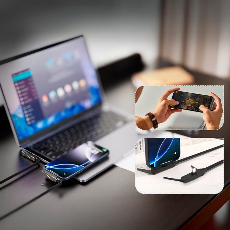 Cable USB4 Lenyes LC553 | 240W | 40Gbps | Vídeo 8K@60Hz | Soporte Plegable 360° | 1 Metro