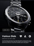 LENYES LW-253 Smartwatch Monitor Salud SpO2 Modos Deportivos 5-7 Días IP67 Negro