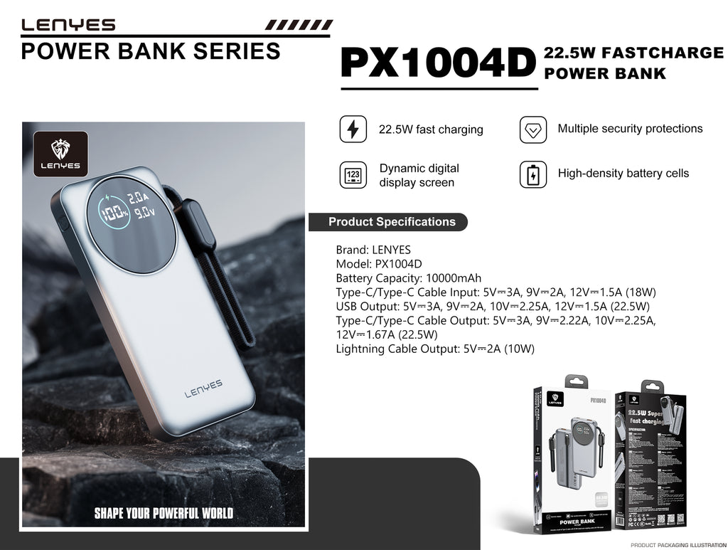 Powerbank 10.000mAH PX1004D