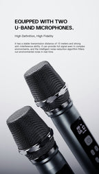 LENYES TITAN 2 Altavoz Karaoke Profesional 200W IPX6 TWS + 2 Micrófonos + Luces RGB