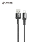 Cable USB-A a Lightning Lenyes LC546-I | 12W 2.4A | 1 Metro | Aleación de Aluminio y Nylon Trenzado