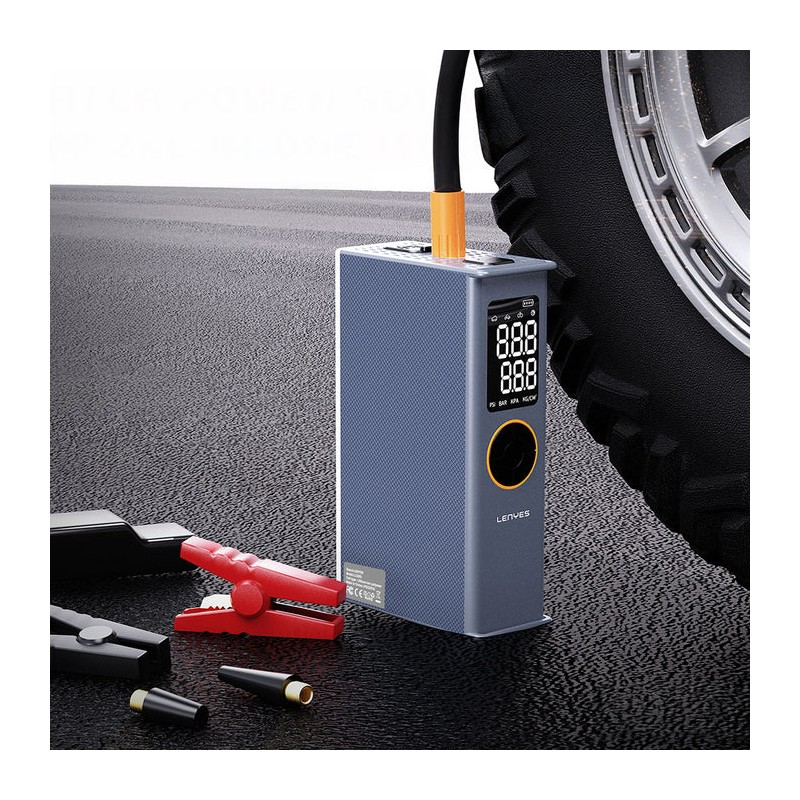 Arrancador de Batería y Compresor de Aire Lenyes LCI205 | 7200mAh | 150 PSI