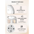 Humidificador Ultrasónico Lenyes LHU01 Jellyfish | 440ml | Luz LED 7 Colores | Silencioso | USB
