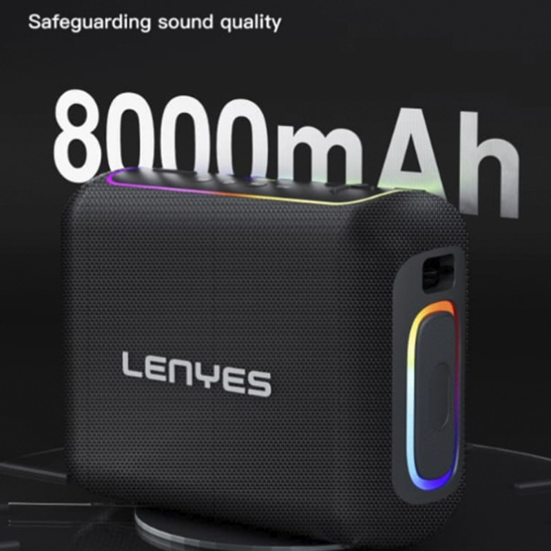 Altavoz Bluetooth Party Lenyes S867 | 200W Peak Power | 2 Micrófonos Inalámbricos 2.4G | RGB Dinámico | Correa de Transporte