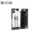 Cable USB-A a Tipo-C Lenyes LC546-TC | 12W 2.4A | 1 Metro | Aleación de Aluminio y Nylon Trenzado