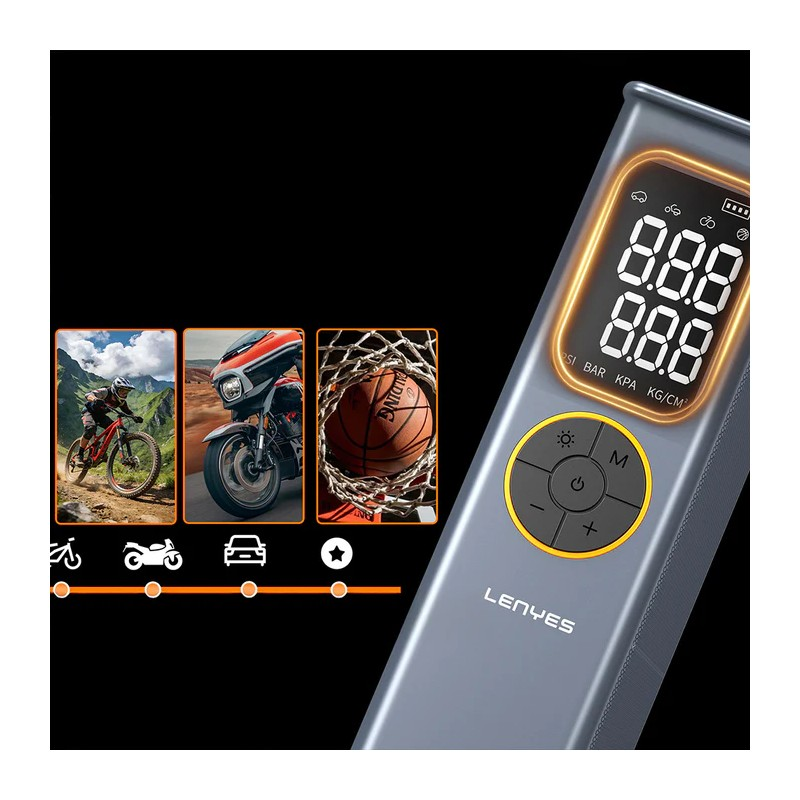Arrancador de Batería y Compresor de Aire Lenyes LCI205 | 7200mAh | 150 PSI