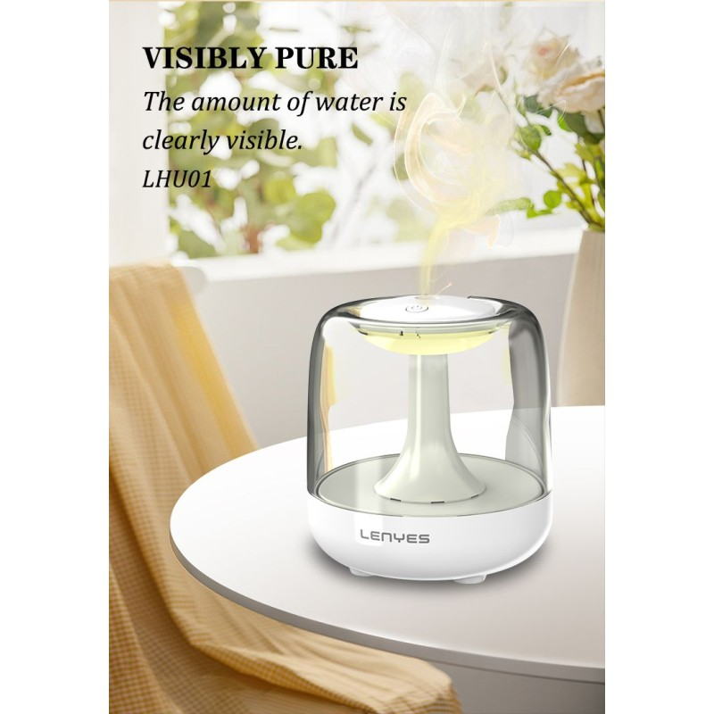 Humidificador Ultrasónico Lenyes LHU01 Jellyfish | 440ml | Luz LED 7 Colores | Silencioso | USB