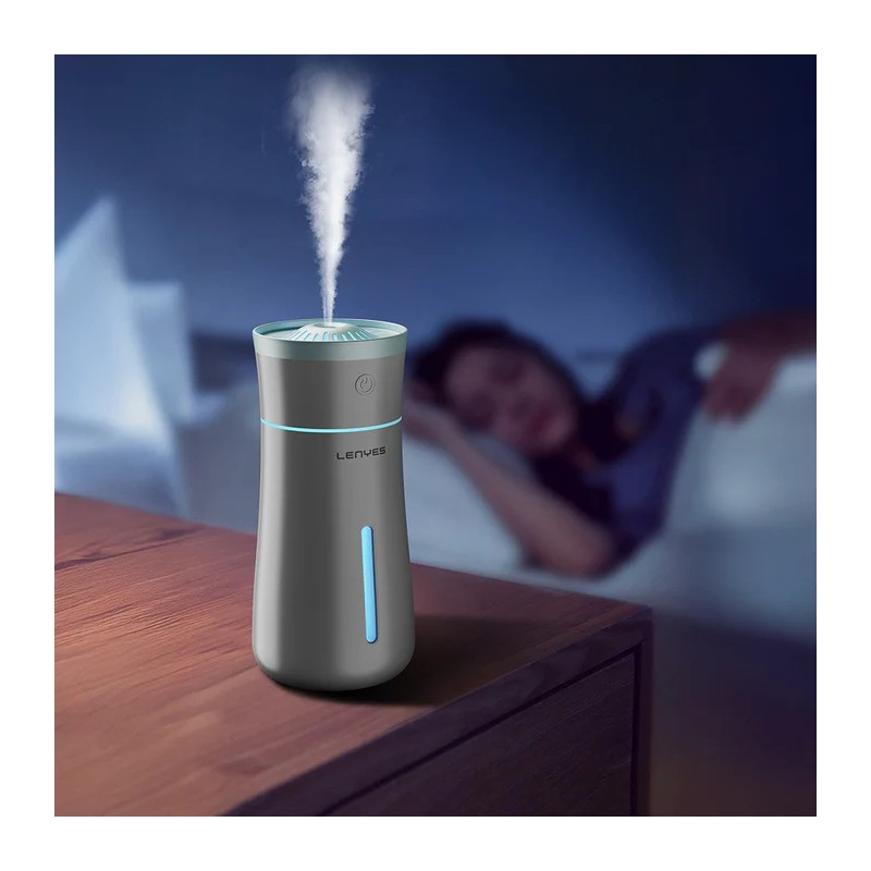 Humidificador Portátil Lenyes LHU03 Vase | 260ml | Luz LED RGB 7 Colores | Coche y Oficina | Anti-Quemado en Seco