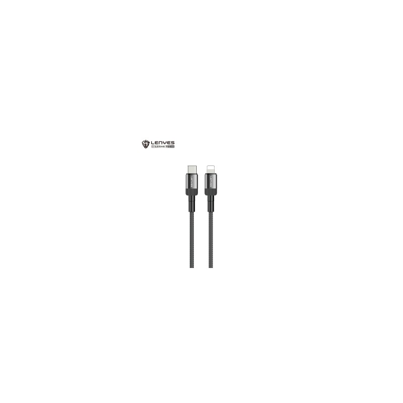 Cable USB-C a Lightning Lenyes LC546TC-I | 27W PD | 1 Metro | Aleación de Aluminio y Nylon Trenzado