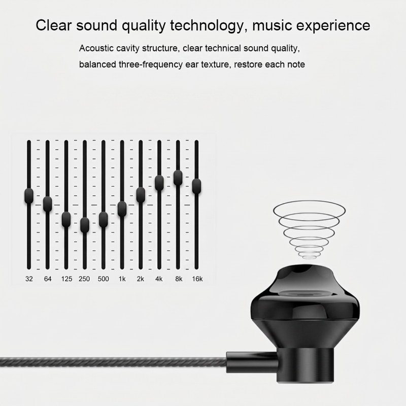 Auriculares In-Ear Lenyes LF112-AUX | Sonido Hi-Fi 14mm | Jack 3.5mm | Micrófono Integrado | Latencia Cero