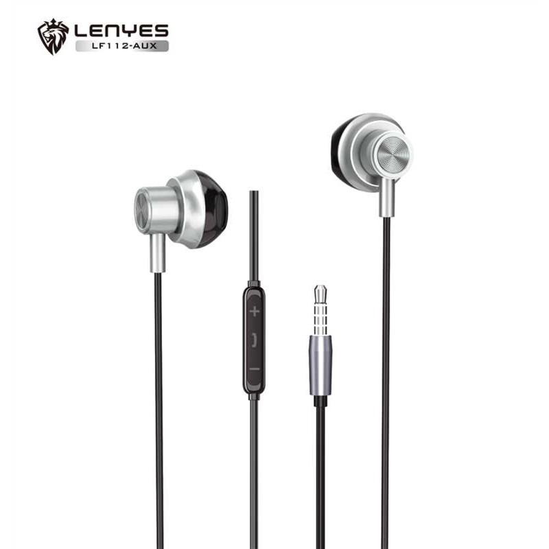Auriculares In-Ear Lenyes LF112-AUX | Sonido Hi-Fi 14mm | Jack 3.5mm | Micrófono Integrado | Latencia Cero