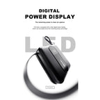 Power Bank Mini Lenyes P562L | 10000mAh | Cables Integrados Tipo-C y Lightning | Carga Rápida 22.5W | Pantalla LED