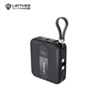 Power Bank Mini Lenyes P562L | 10000mAh | Cables Integrados Tipo-C y Lightning | Carga Rápida 22.5W | Pantalla LED