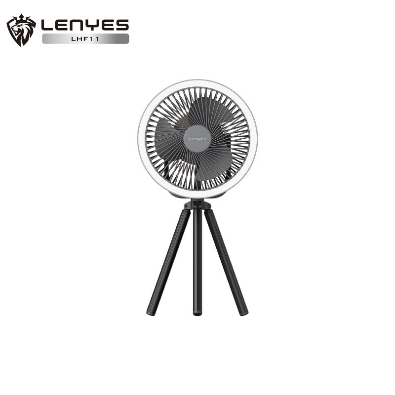 Ventilador Multifunción de Camping Lenyes LHF11 | Batería 8000mAh | Powerbank | Trípode Telescópico | Luz LED